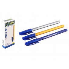Ручка масляна металік тригран корпус синій 12 шт.(в упаковці) bm. 8366-01