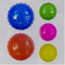 М'яч дитячий масажний 5 кольорів, діаметр 16 см, 35 грамів