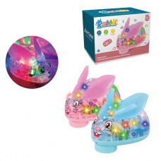 Музична іграшка кролик 14см, їздити, музика, 3dсвітлові ефекти, 2 кольори, на бат-ці,(у коробці), 15-11-10, 5см