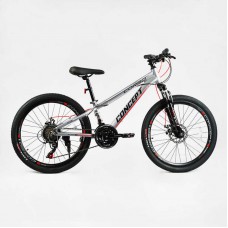 Велосипед спортивний corso 24" дюймів «concept» рама алюмінієва 11’’, обладнання shimano, 21 швидкість, зібран на 75% (CP-24902)