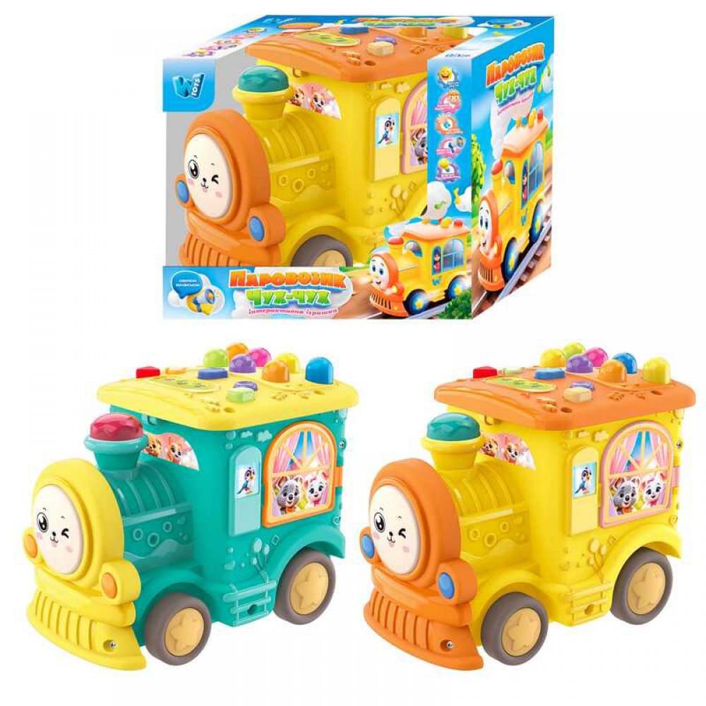 Музичний паровозик "WToys", 2 кольори, ОЗВУЧ. УКР. МОВОЮ, казки, пісні, скоромовки, загадки, пальчикові ігри, в кор. /72-2/