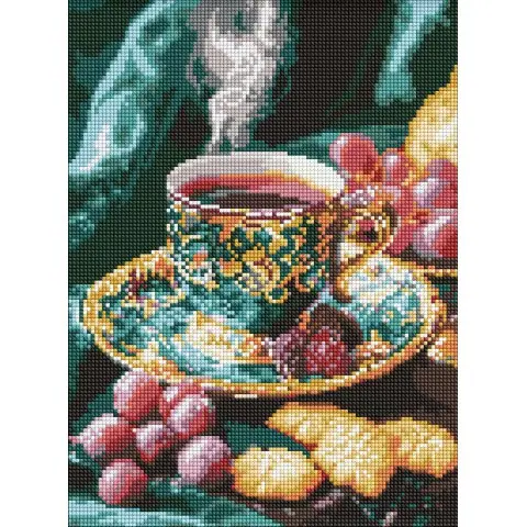 Набір з алмазною мозаїкою на підрамнику Кава по-турецьки Ideyka AMO8130, 30x40 см