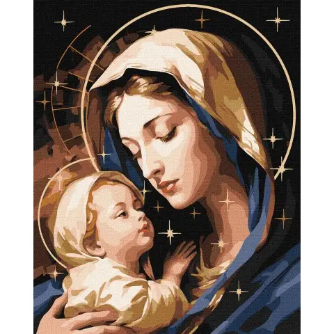 Картина за номерами Любов матері металік 40×50 см КНО8414