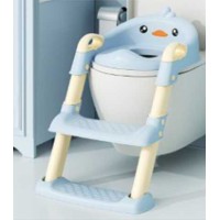 Сидіння для унітазу дитяче Bimbo, блакитне, зі сходами та ручками