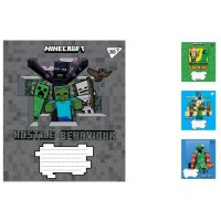 Зошити учнівські 12 аркушів лінія. YES Minecraft, 25 шт. в упаковці