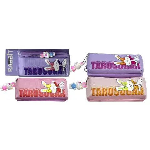 Пенал-косметичка із брелоком Зайчик, 2 змійки, 4x36 см (В асортименті)