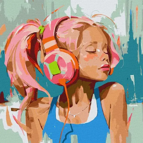 Набір для розпису по номерах Рожеві літні біти, Ideyka, 50x50 см, КНО8552