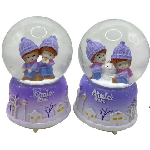 Снігова куля музична Діти на снігу F-208-80 80 мм (В асортименті)