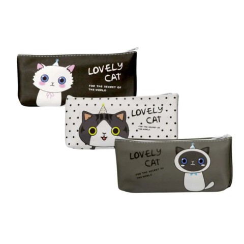 Пенал ПВХ, 20x10 см, Котики, 13224 (В асортименті)