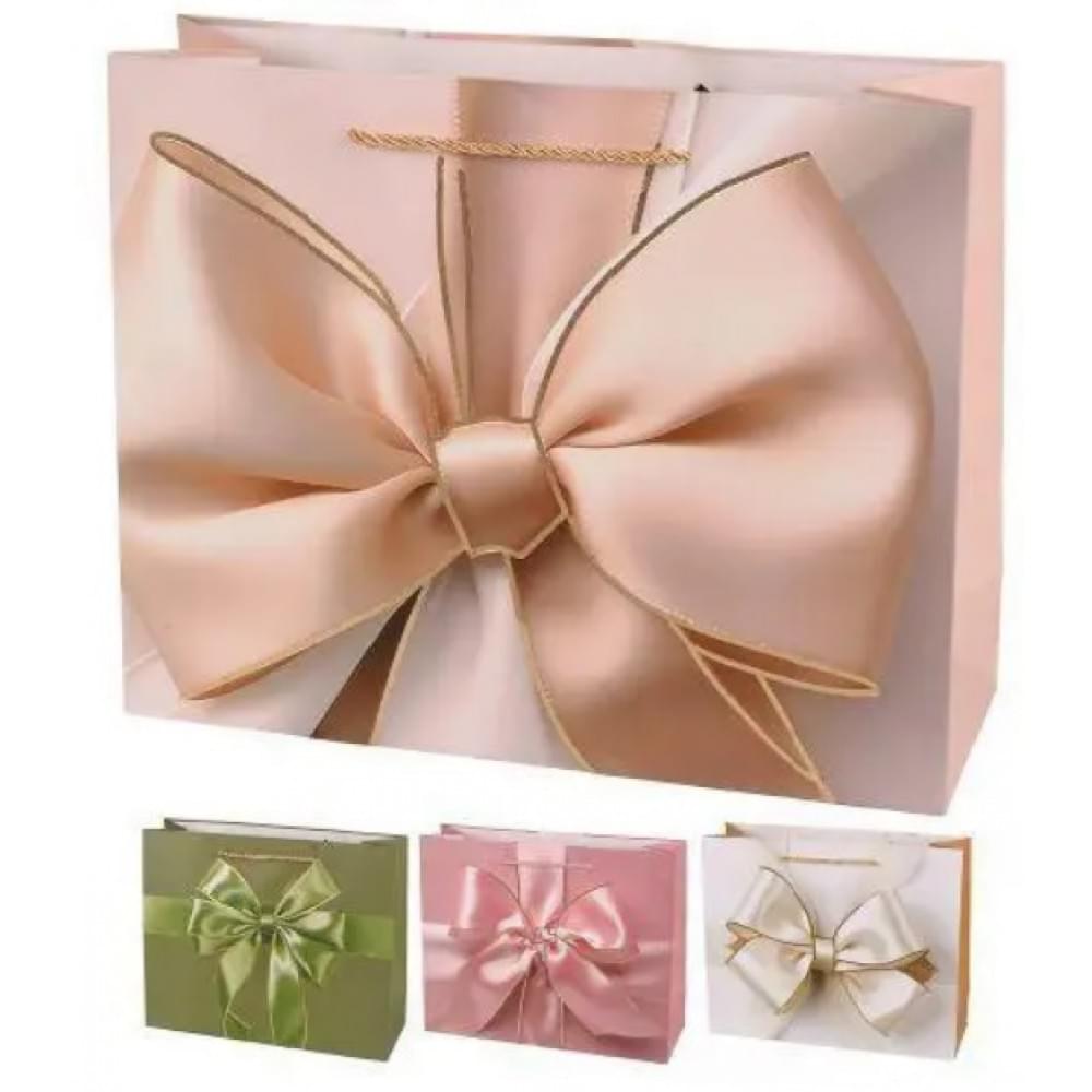 Пакет подарунковий паперовий XS "Bow" 14*11*6.5см R34590-XS, ціна за 6 шт. /1200/