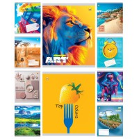 Зошити учнівські 48 аркушів лінія Тверда Мікс 3, 10 шт. в упаковці