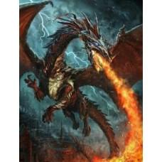 Алмазна мозаїка за номерами 40*50 "Дракон" карт уп. (полотно на рамі)