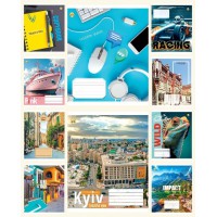 Зошити учнівські 48 аркушів клітинка Тверда 41507 Мікс Універсальний 2, 10 шт. в упаковці