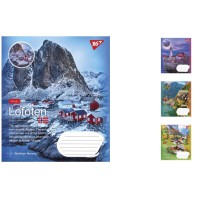 Зошити учнівські 24 аркуша клітинка. YES Northern travel, 20 шт. в упаковці