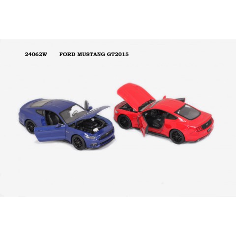 Металева інерційна автомодель Welly Ford Mustang GT 2015 1:24, відкриваються двері (В асортименті)