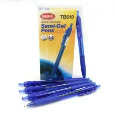 Ручка автоматическая масляная Beifa, 0.5 мм, синяя, 12 шт.