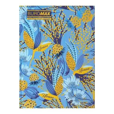 Записна книжка Floristica, А5, 96 арк., клітинка, тверда обкладинка, блакитна