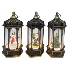 Ліхтар декор.новорічний світящ.LED "Об'ємний 3D-Д.Мороз,Ялинка" 14*5,5см,3в.(1*144)