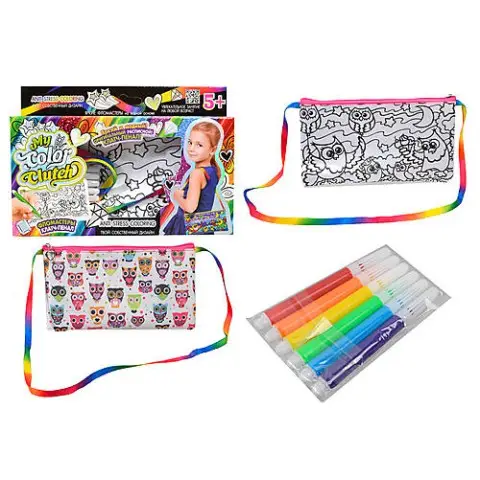 Набір творчості My Color Clutch, Danko Toys, клатч-пенал-розмальовка