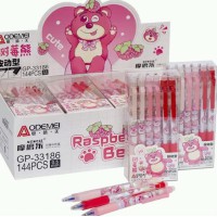 Ручка дитяча пиши-стирай Aodemei Bear, 0.5 мм, синя, 12 шт.