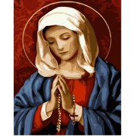 Набір для розпису по номерах Діва Марія, Strateg, 30x40 см, SS6746