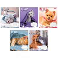 Зошити учнівські 18 аркушів лінія 1B Be cute, 25 шт. в упаковці