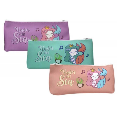 Пенал-косметичка на 1 блискавку, принт Русалки (В асортименті)