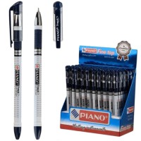 Ручка масляна Piano Track, синя, грип, 50 шт.