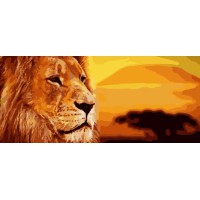 Набір для розпису по номерах Савана, Strateg, 50x25 см, WW019