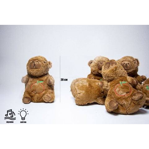 Нічник дихаюча Капібара коричнева 28 см MTT-189266-40