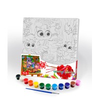 Розпис на полотні Сови, 31x31 см, Сюжет №6, PX-07-06