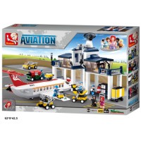 Конструктор дитячий SLUBAN Аеропорт, M38-B0373, 810 деталей, фігурки персонажів