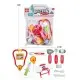 Ігровий набір лікаря, 5507-6, кушетка, стетоскоп, шприц, отоскоп, щипці, пластир, ніж, ложка тощо