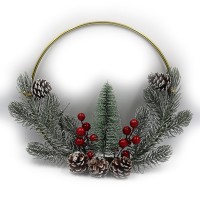 Новорічний декор Ягоди 26×32 см 6527-P4-48