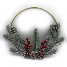 Новогод. декор. украш. "Ягоды" 26*32см 1шт/этик