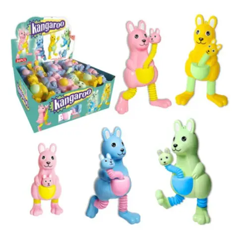 Гра кенгуру, 13 см, Поп Туб/Pop tube, антистрес, телескопічний, 4 кольори, 34.5x16.5x26.5 см