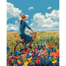 Набір для розпису по номерах "Поїздка у квітах" 40х50см КНО8454