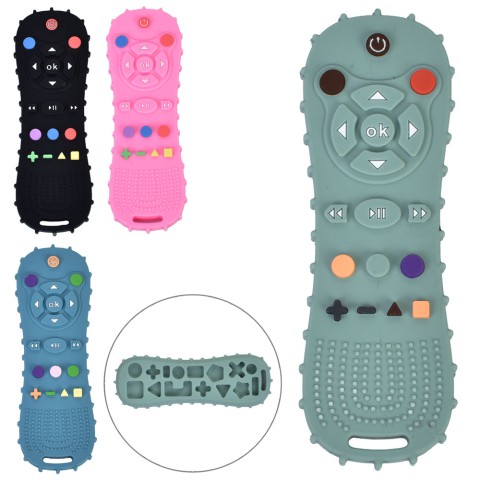 Дитячий силіконовий прорізувач для зубів Пульт INT0001, 14.5 см, текстурний (В асортименті)