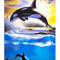 Алмазна мозаїка на підрамнику Касатка 30×40 см 60944_BGLD