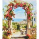 Набір для творчості алмазна картина Арка із квітів Strateg HEG88129, 30x40 см