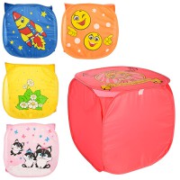 Кошик для іграшок 46×46×42 см з ручками кришка (в асортименті) M2975