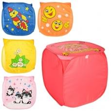 Кошик для іграшок 46-46-42см, з ручками, кришка, 7 видів, кул, 46-46-0,5см /60/