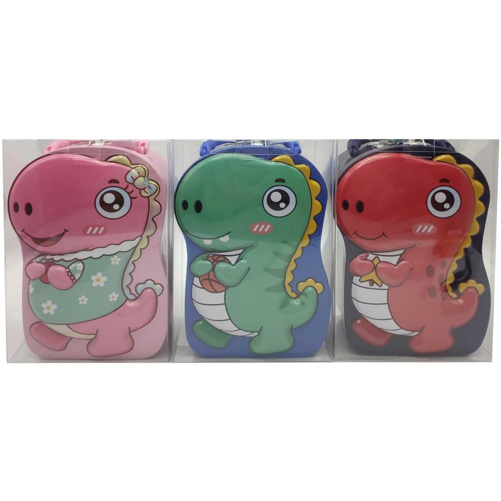 Скарбничка металева "Динозаврик" 17см 3в.PVC.(10*12)