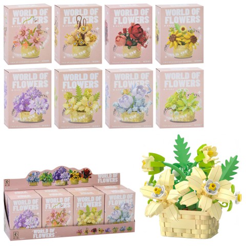 Конструктор квіти у горщику від 126 деталей (В асортименті) M3077