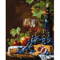 Набір для розпису по номерах Улюблене вино, Ideyka, 40x50 см, КНО5699