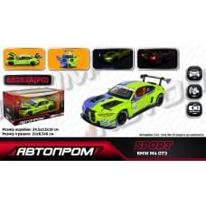 Іграшка машина мет. АВТОПРОМ 1:24 BMW M4 GT3, батар,світло,звук,відкр.двері,кор. 24,5*14*12см /12-2/