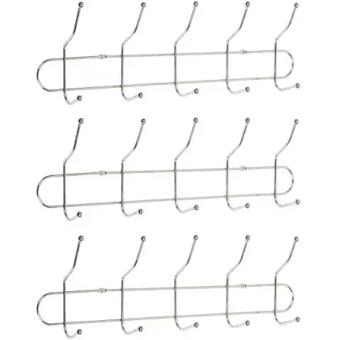 Вішалка настінна на 5 подвійних гачків Х2-254 40×8×13 см