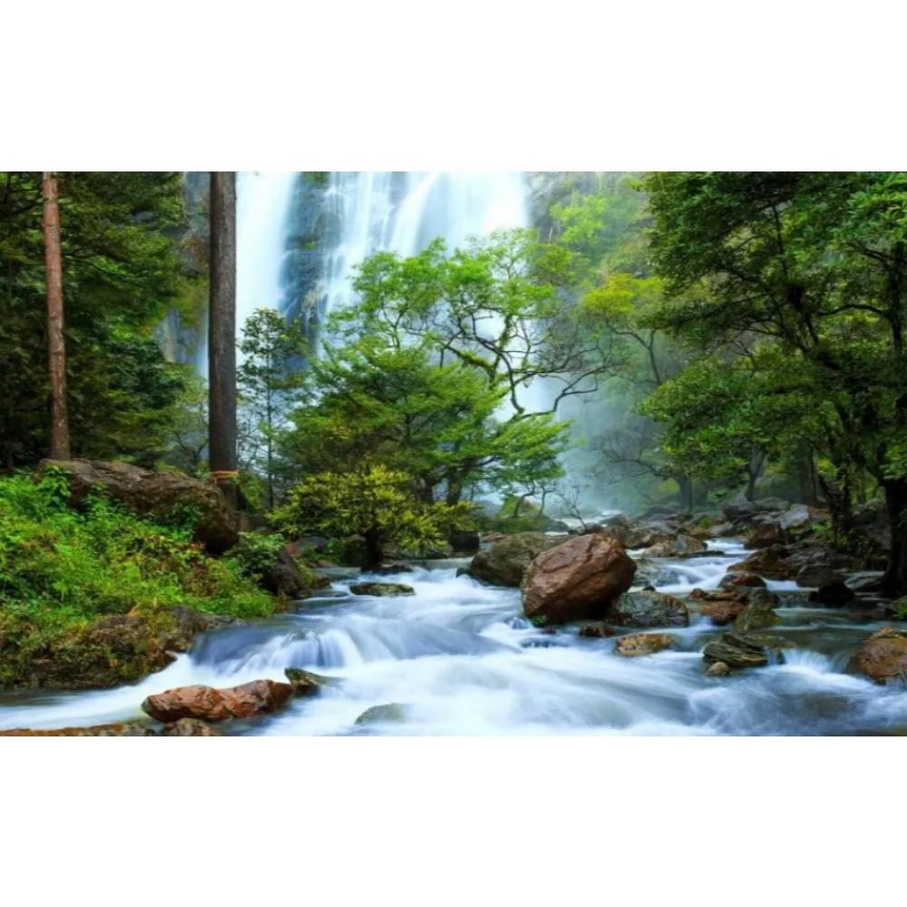 Алмазна мозаїка за номерами 40*50 "Гірська річка" карт уп. (полотно на рамі)