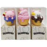 Чинка силіконова Звірята в морозиві, 3.5 см