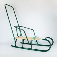 Санки дитячі з відкидною спинкою, зелені+ручка, АРТ. 4.1 ЗЕЛ